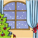 christmas window background