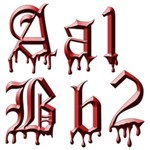 Halloween Blood Alphabet