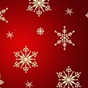 snowflakes red background
