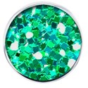 brad glitter green