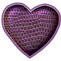 purple leather heart