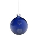 blue ornament on a string