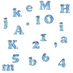 Blue Alphabets 