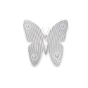 white glass butterfly