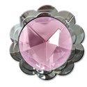 light pink jewel in flower frame
