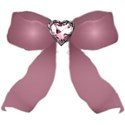 pink bow heart with heart jewel