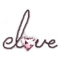 pink love wire word art