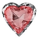 red heart jewel in diamond surround