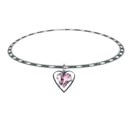 pink heart charm necklace