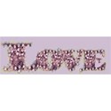 vintage love word art tag
