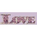 vintage love word art tag