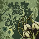 green floral background