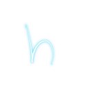 Cyan-Lowercase-h