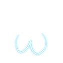 Cyan-Lowercase-w