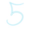 Cyan-Number-5