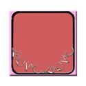 square pink and black love wordart  frame