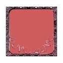 black with pink love word art square frame