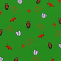 Toy Wrapping paper bg green