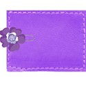 light purple tag with flower paper clip