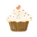 orange cupcake