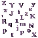 Purple Alphabets