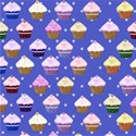 mid blue cupcake paper background
