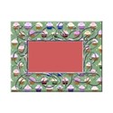 oblong, silver stars cupcake framegreen