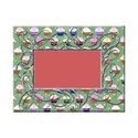 oblong, silver stars cupcake framegreen