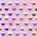 pink cupcake  layering paper