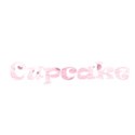 cupcake word art pink