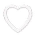 Frill heart High white pearl