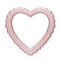 Frill Heart Pink Pearl