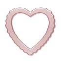 Frill Heart Pink Pearl