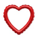 Frill heart red round