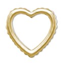 Frilll Heart round Gold