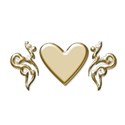 Heart trim Gold