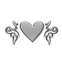 Heart trim silver