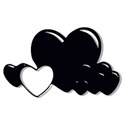 String Heart black