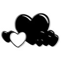 String Heart Black Bevel