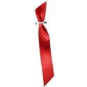 stapled ribbon red