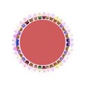 cupcake frame circle with flames