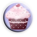 red cupcake button