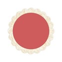 frame scallop round tan