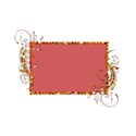 swirl rect frame glitter orange