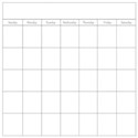 calendar month blank