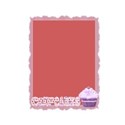 oblong lilac wordart cupcake frame
