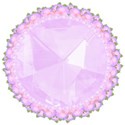 pink flower button