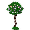 flower and butterfly tree