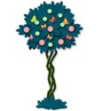 small turquoise butterfly tree