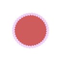  pink jewel round circle frame